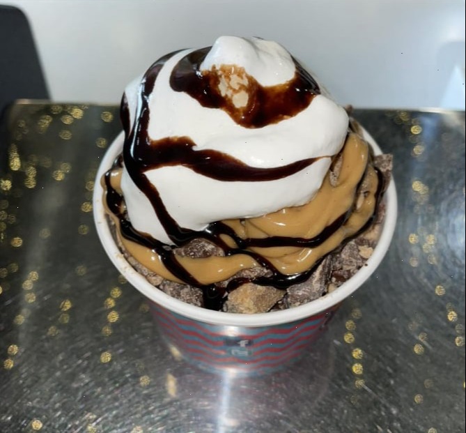 Chocolate and toffee Froyo